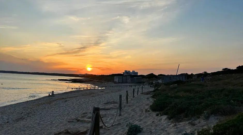 Vistes del mar des de la terrassa del Blue Bar Formentera