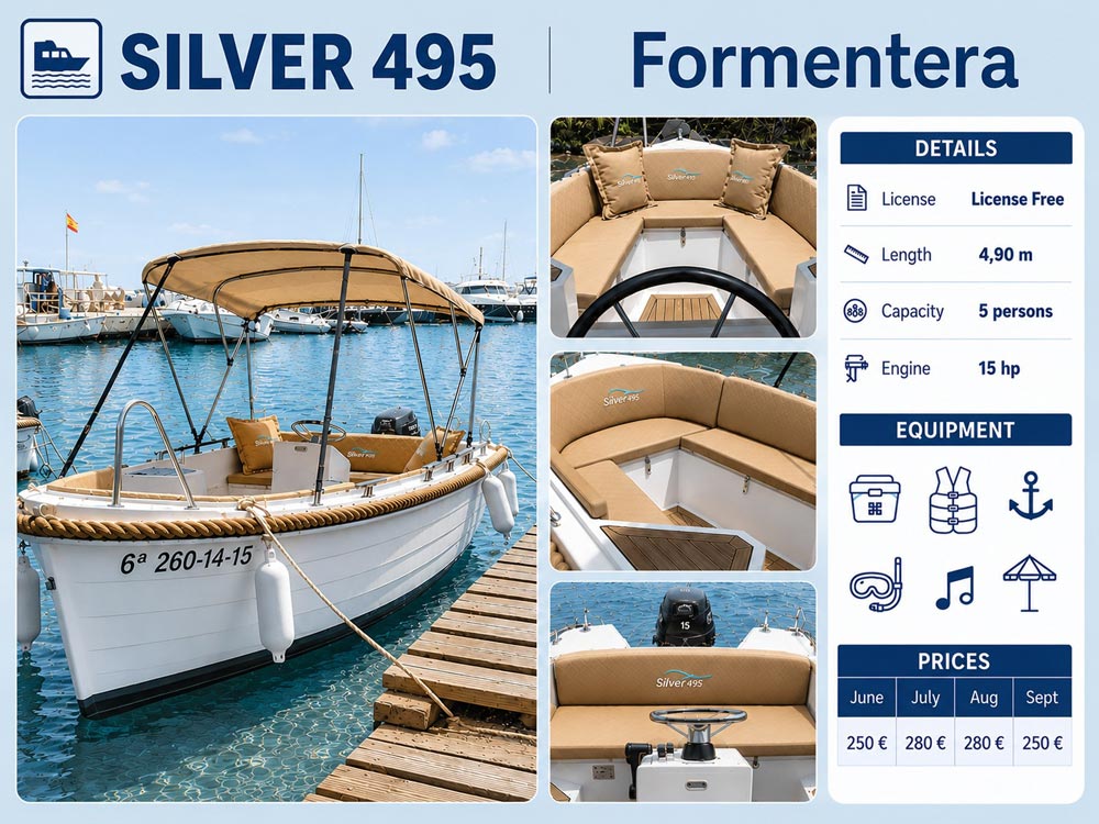 Alquiler de barcos en Formentera sin necesidad de titulación náutica